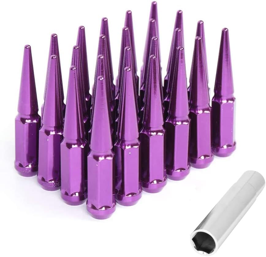 24 Chrome Spike Lug Nuts 1/2-20 Taper Pack of 2 N6924