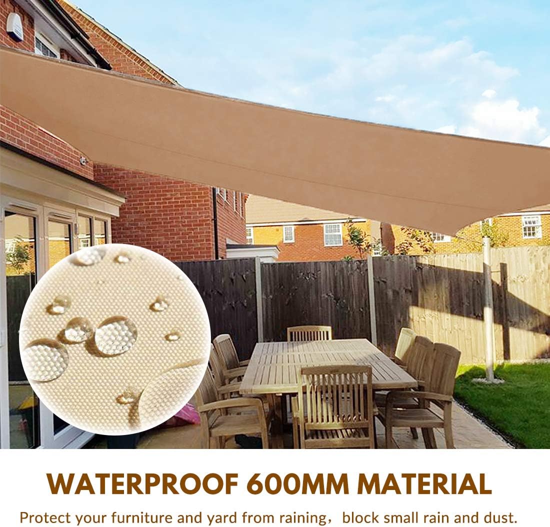 10x13ft Waterproof Sun Shade Sail with Hardware Kit G852153