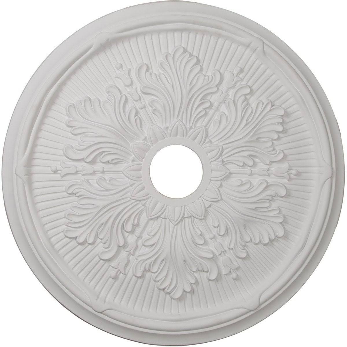 Hand-Painted Ultra Pure White Ceiling Medallion I9438