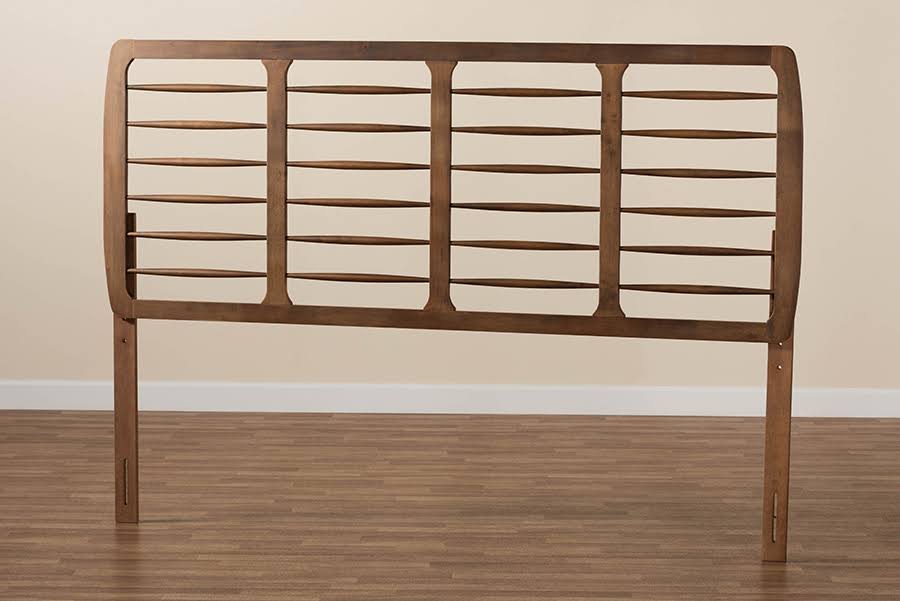Ash Walnut Finished Wood King Size Headboard J392548