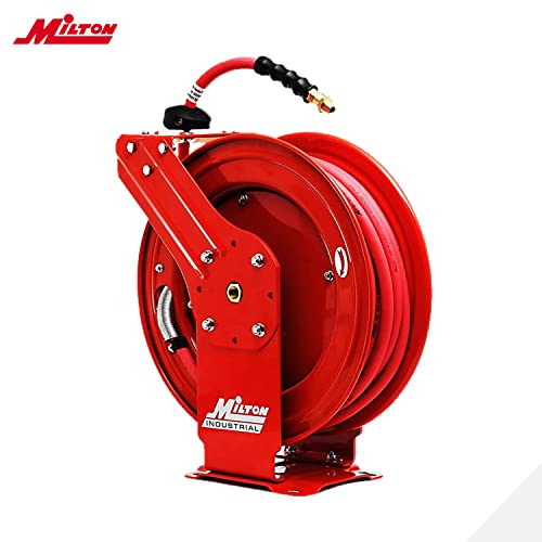 3/8" MNPT x 50 ft. Hybrid Rubber Air Hose Reel D499506