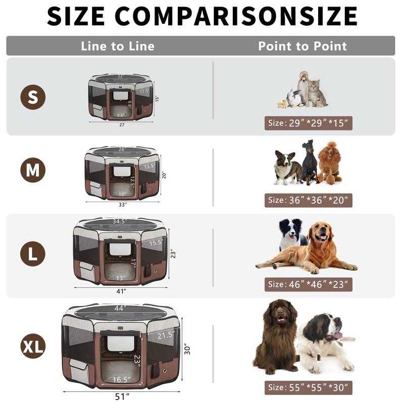 Dog Playpen Portable Pet Play Pens for Small C771372