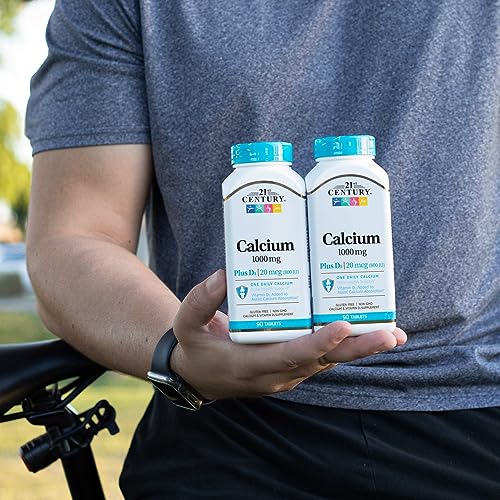 Calcium Plus D Tablets, 1000 mg, 90 Count (Pack of 2) C879261