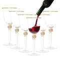 Set of 6 Gold tone Wine Glasses L40416