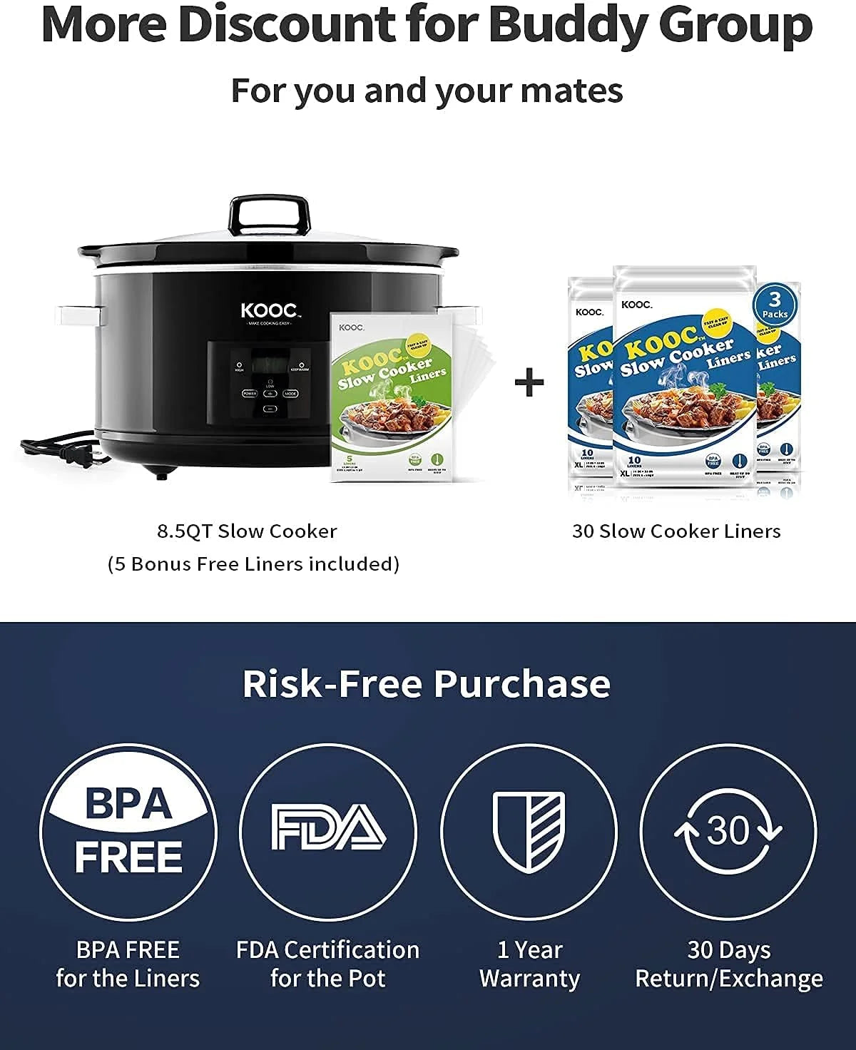 Programmable Slow Cooker 8.5-Quart with 30 Liners W537768