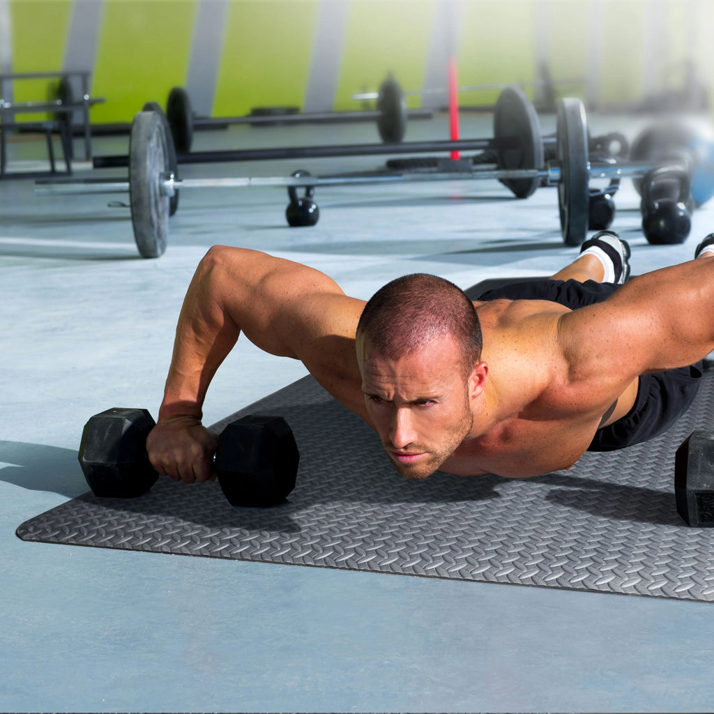 Black 7mm EVA Foam Exercise Mat Z983