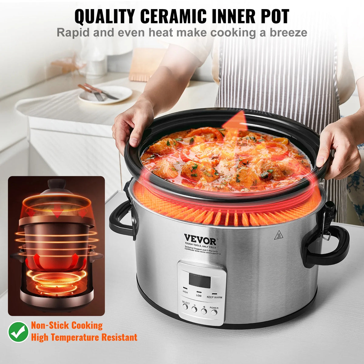 8QT Electric Slow Cooker Y120