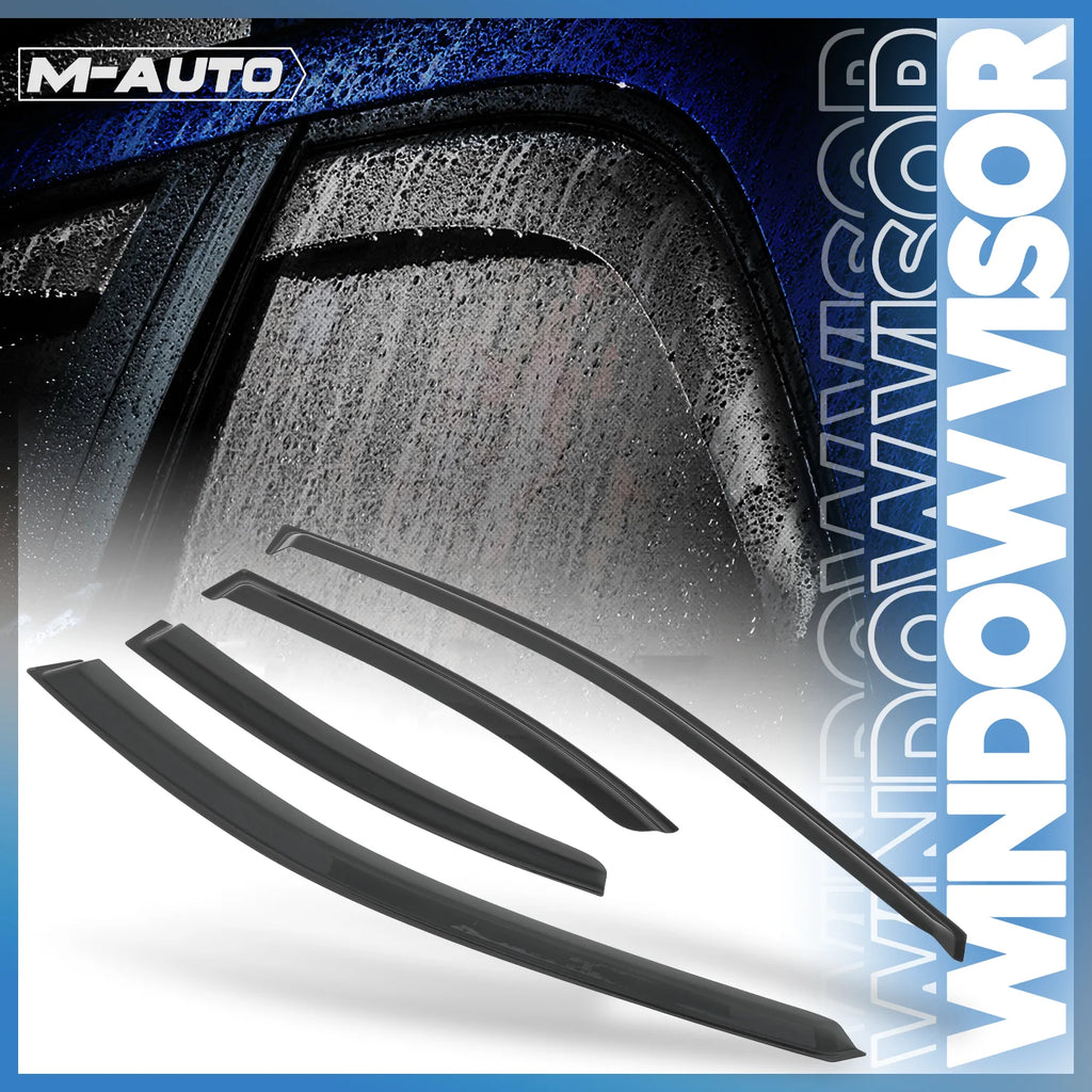 4 Pieces Smoke Window Visor Rain Deflector Sun Guard H6779