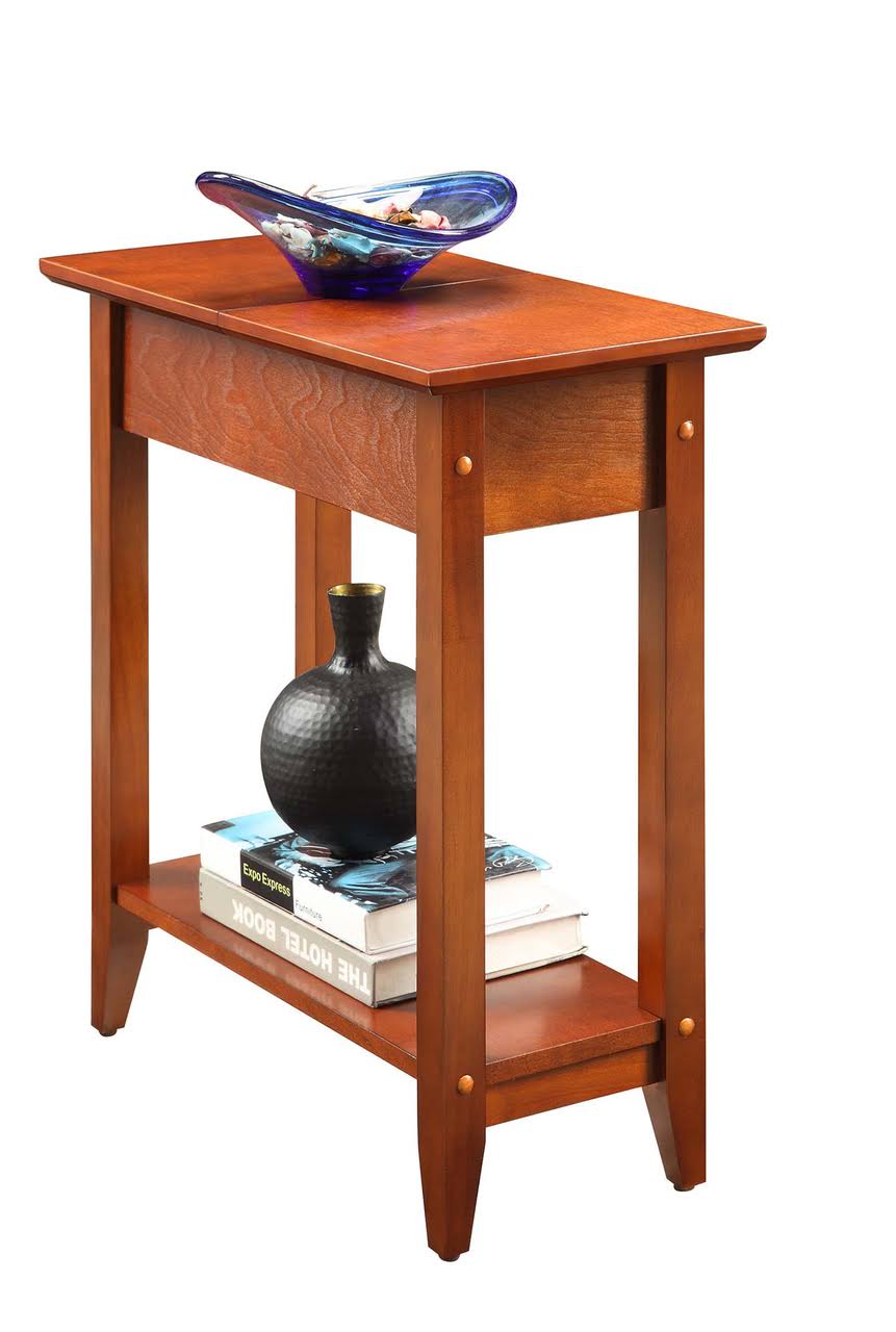 Cherry Flip Top End Table F42591