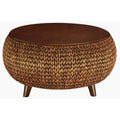 Round Wood Coffee Table in Gold R929305