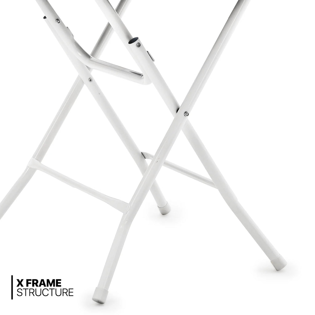 White 2.6Ft Round Folding Plastic Table H7079