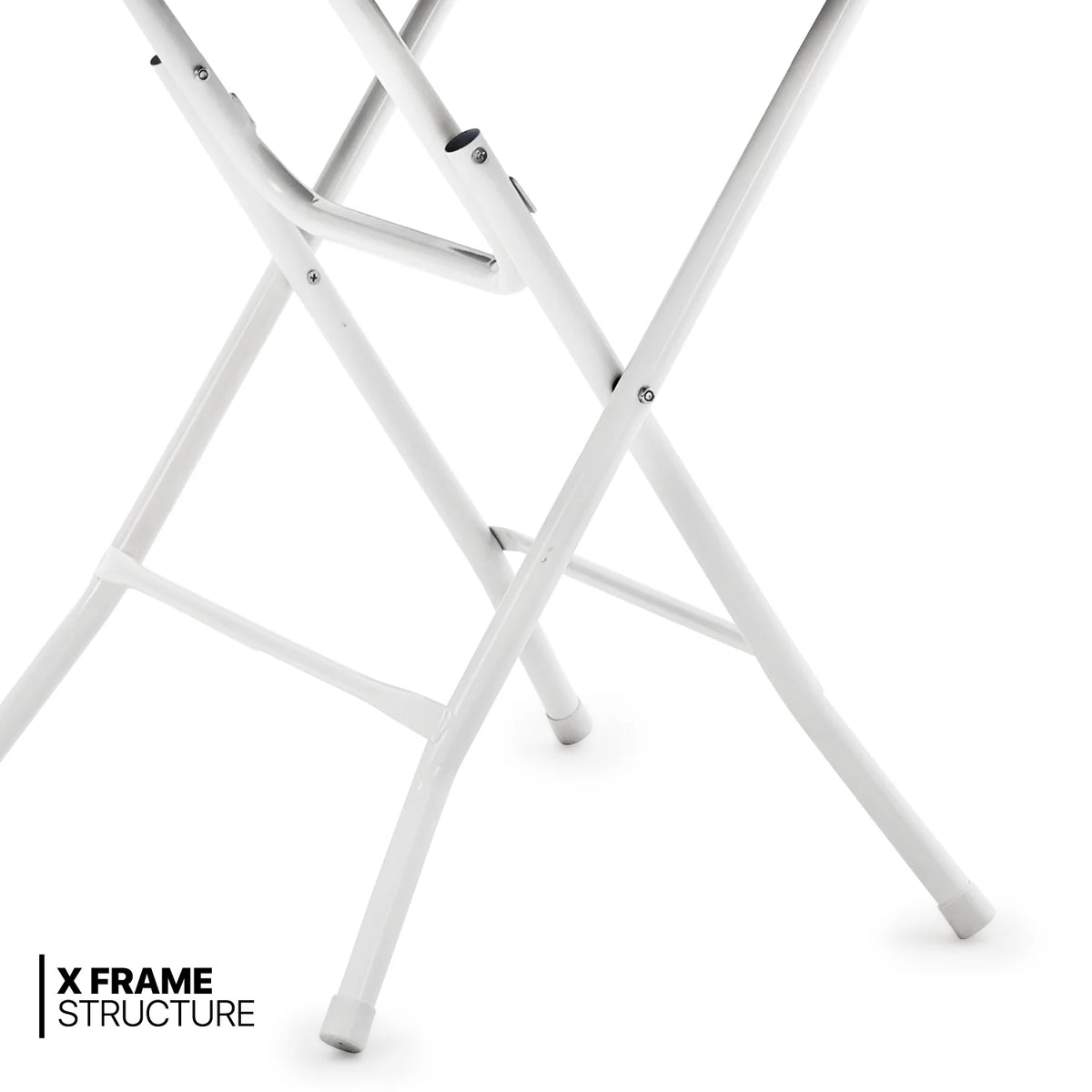 White 2.6Ft Round Folding Plastic Table H7079