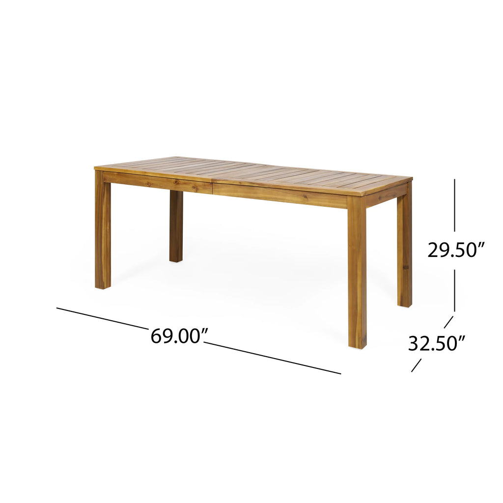 Rustic Rectangle Acacia Wood Dining Table V40266