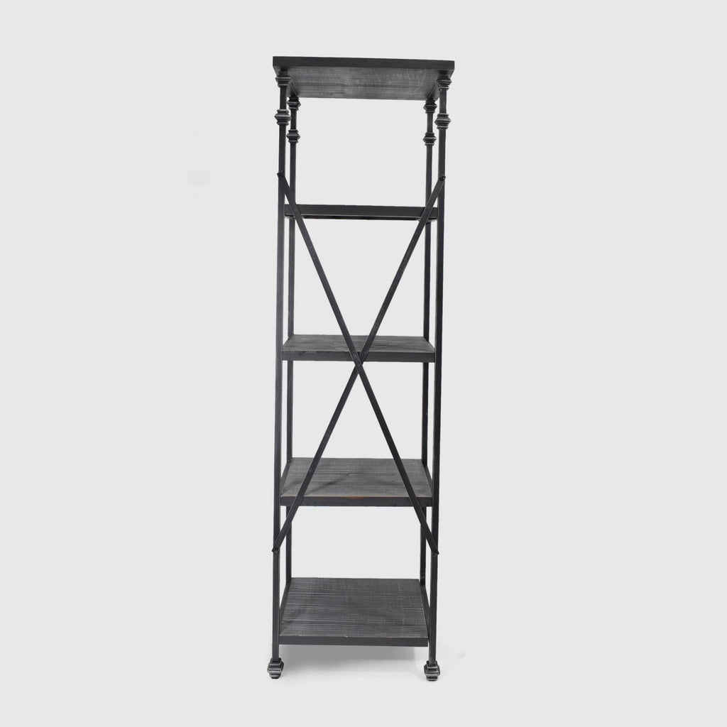 4 Shelf Bookcase Gray V6815