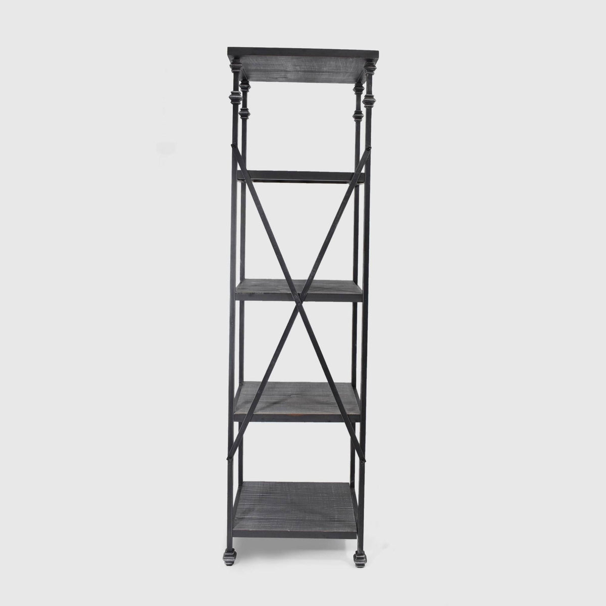 4 Shelf Bookcase Gray V6815