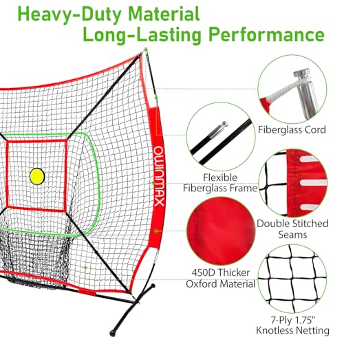 6x6FT Baseball Softball Training Net with Batting Tee H606980