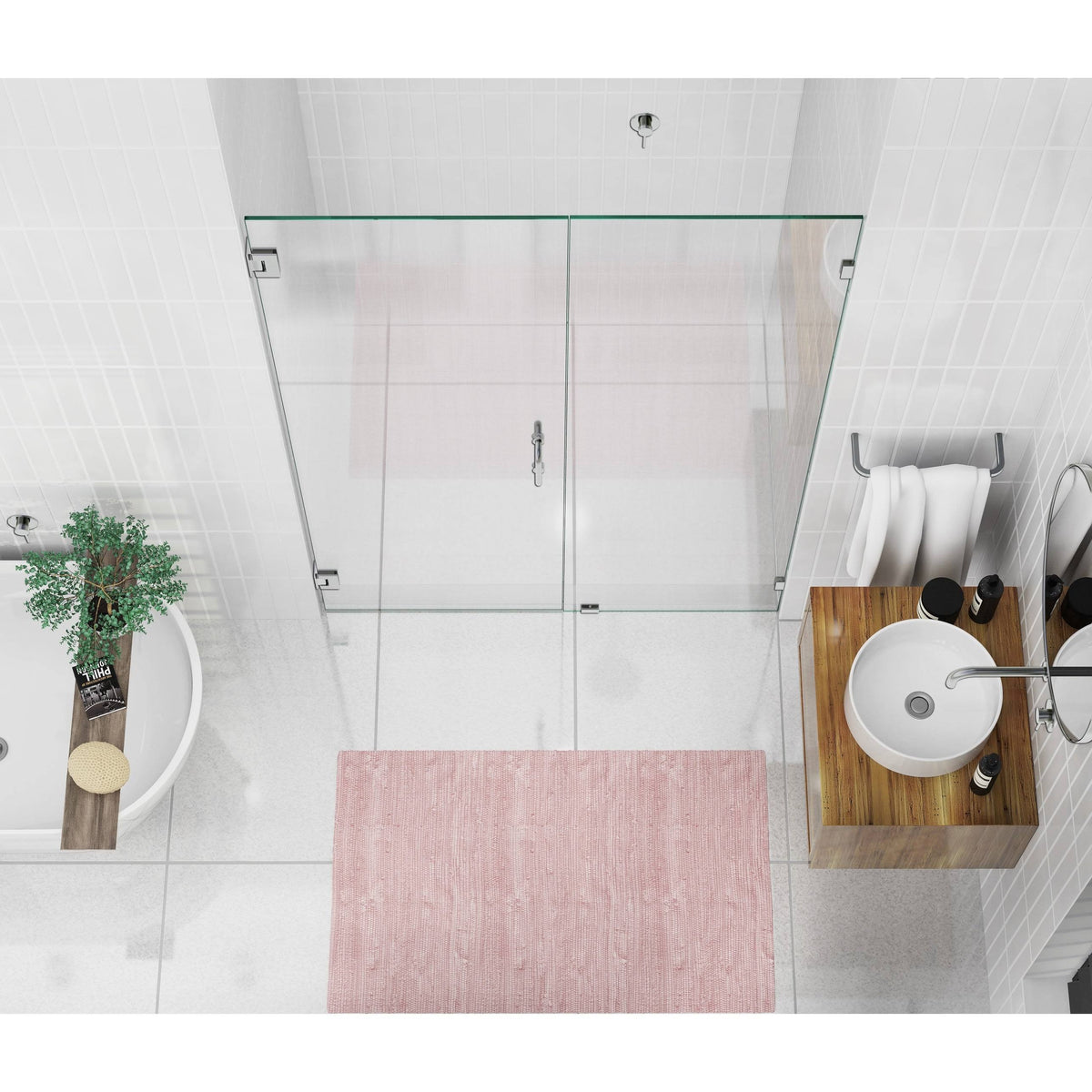 Frameless Shower Door (Oil Rubbed Bronze) F19986