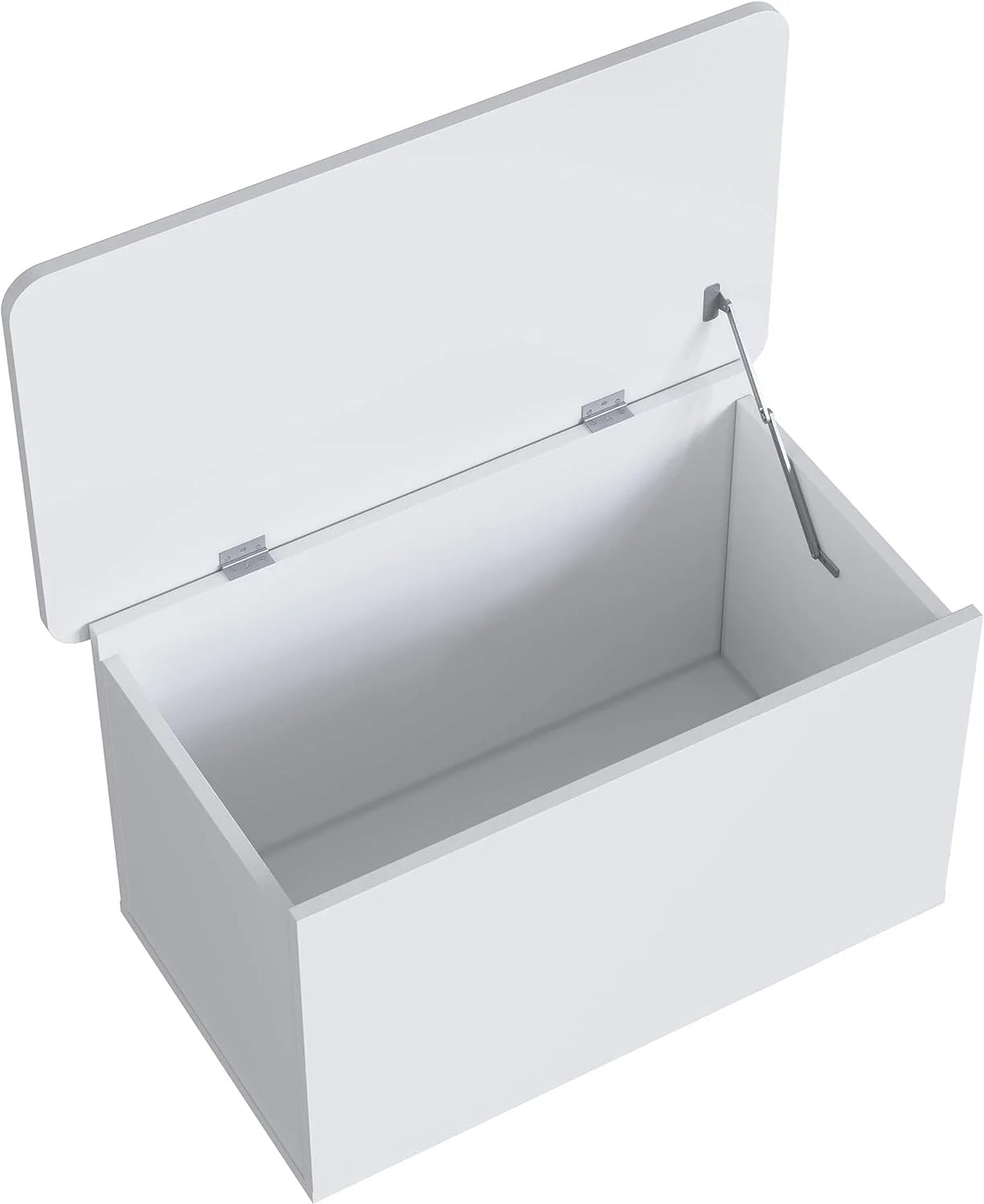 White Engineered Wood Storage Trunk with Lid S565