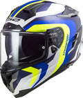 White-Blue-Yellow Helmet H181