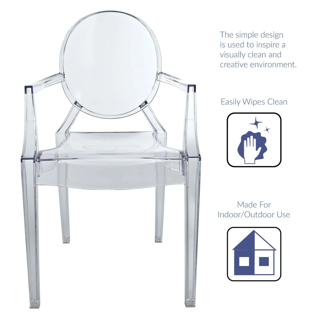 Clear Dining Armchairs Set of 2 Q95306