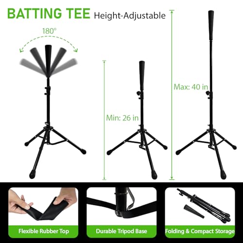 6x6FT Baseball Softball Training Net with Batting Tee H606980