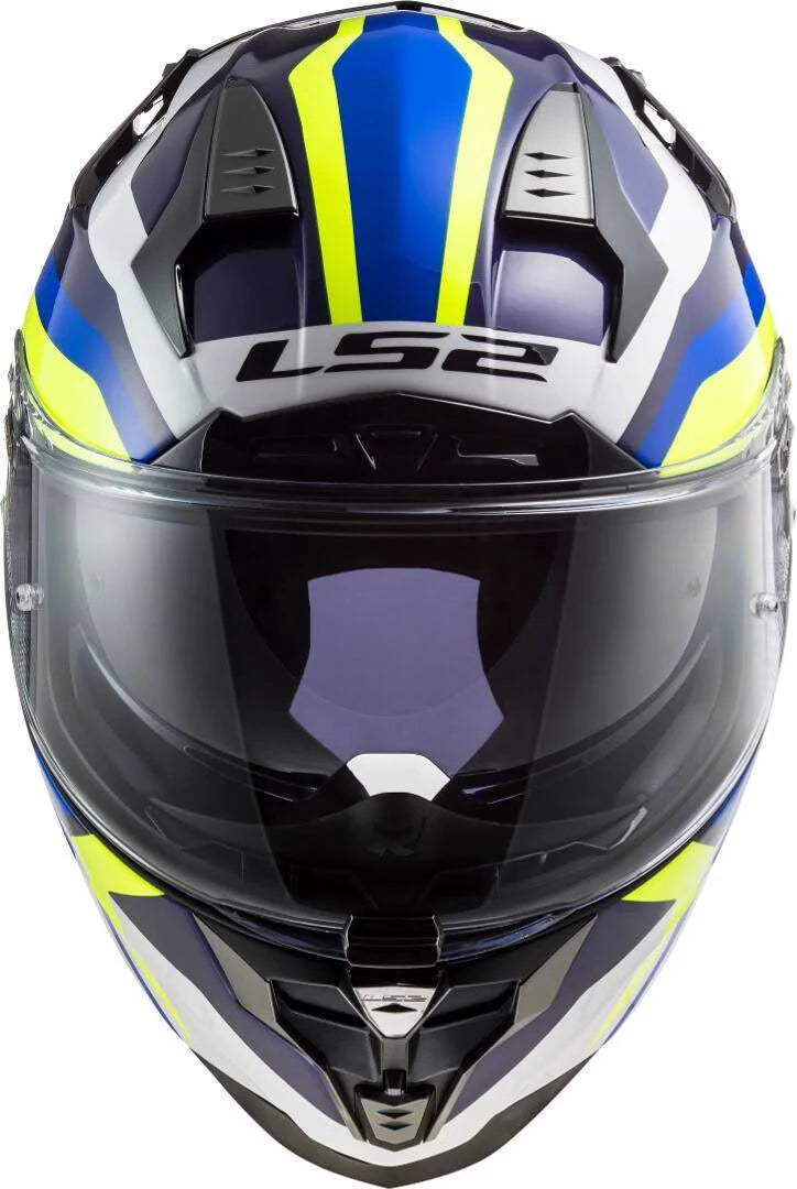 White-Blue-Yellow Helmet H181