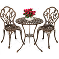 3-Piece Cast Aluminum Patio Bistro Furniture Set J840602
