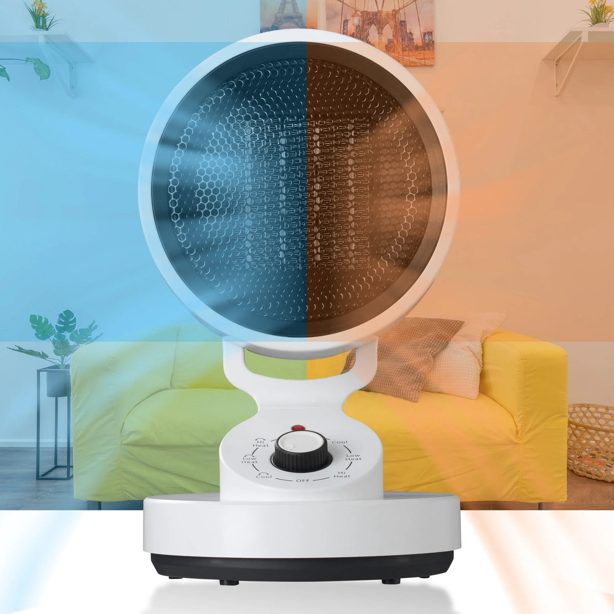 1500W 2-In-1 Electric Space Heater and Cooling Fan E195296