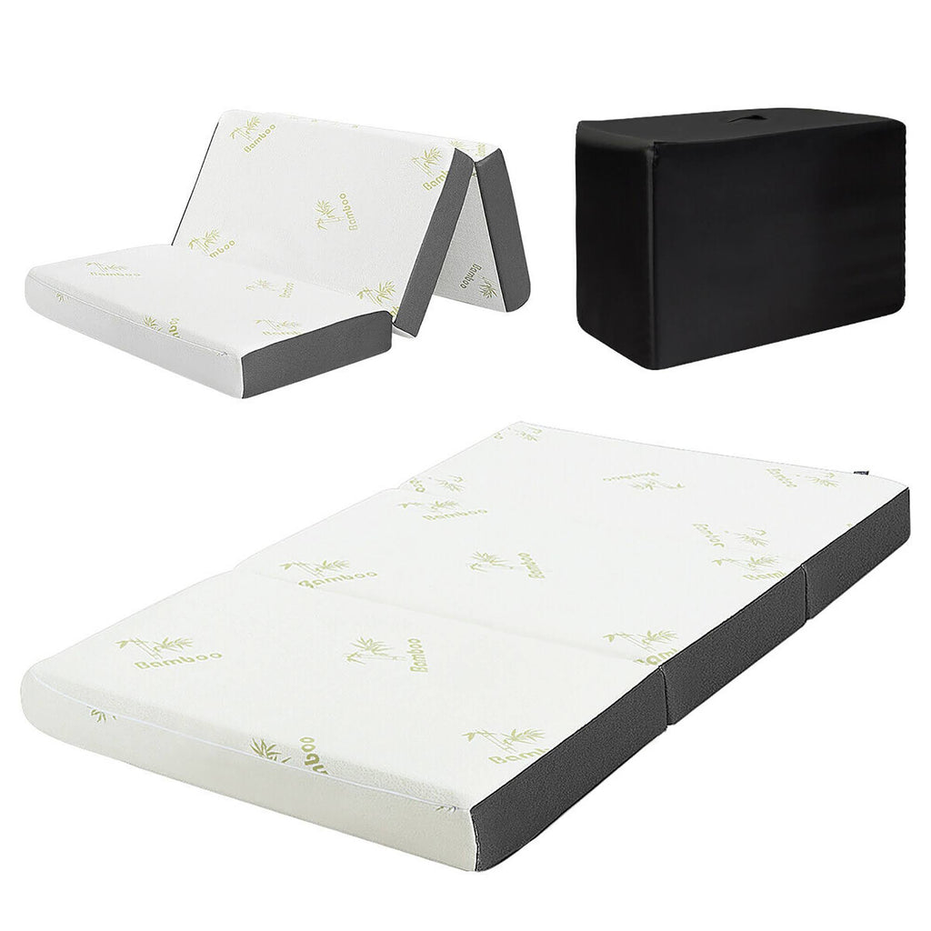 Full Size Tri-Folding Memory Mattress with Carry Bag N19485