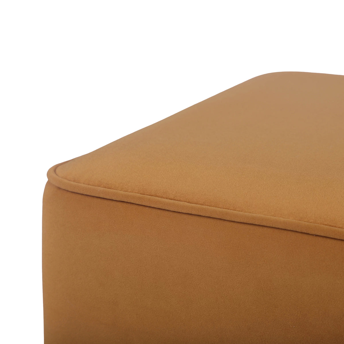 Yellow Velvet Ottoman I88347