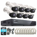 5MP PoE 8CH NVR Security Camera System with 3TB HDD C7259