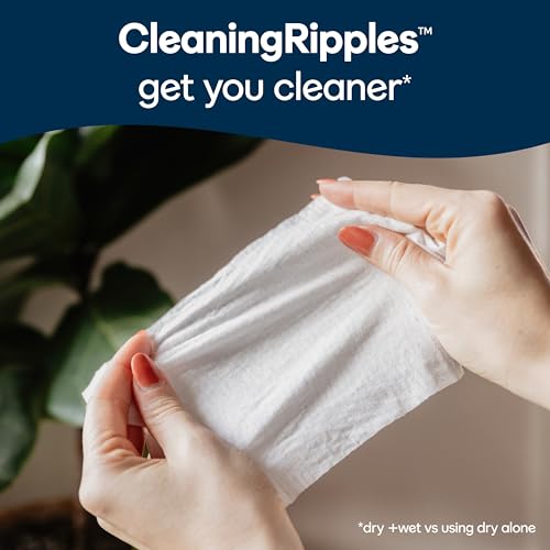 Flushable Wet Wipes, 8 Flip-Top Packs, 336 Total Wipes H75456