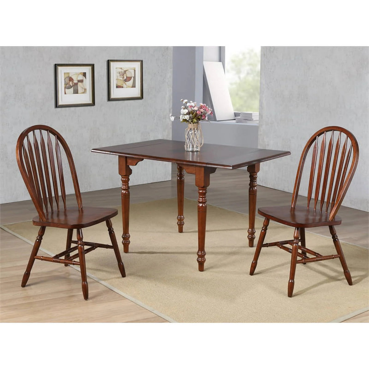 Rectangle Drop Leaf Wood Dining Table I2763