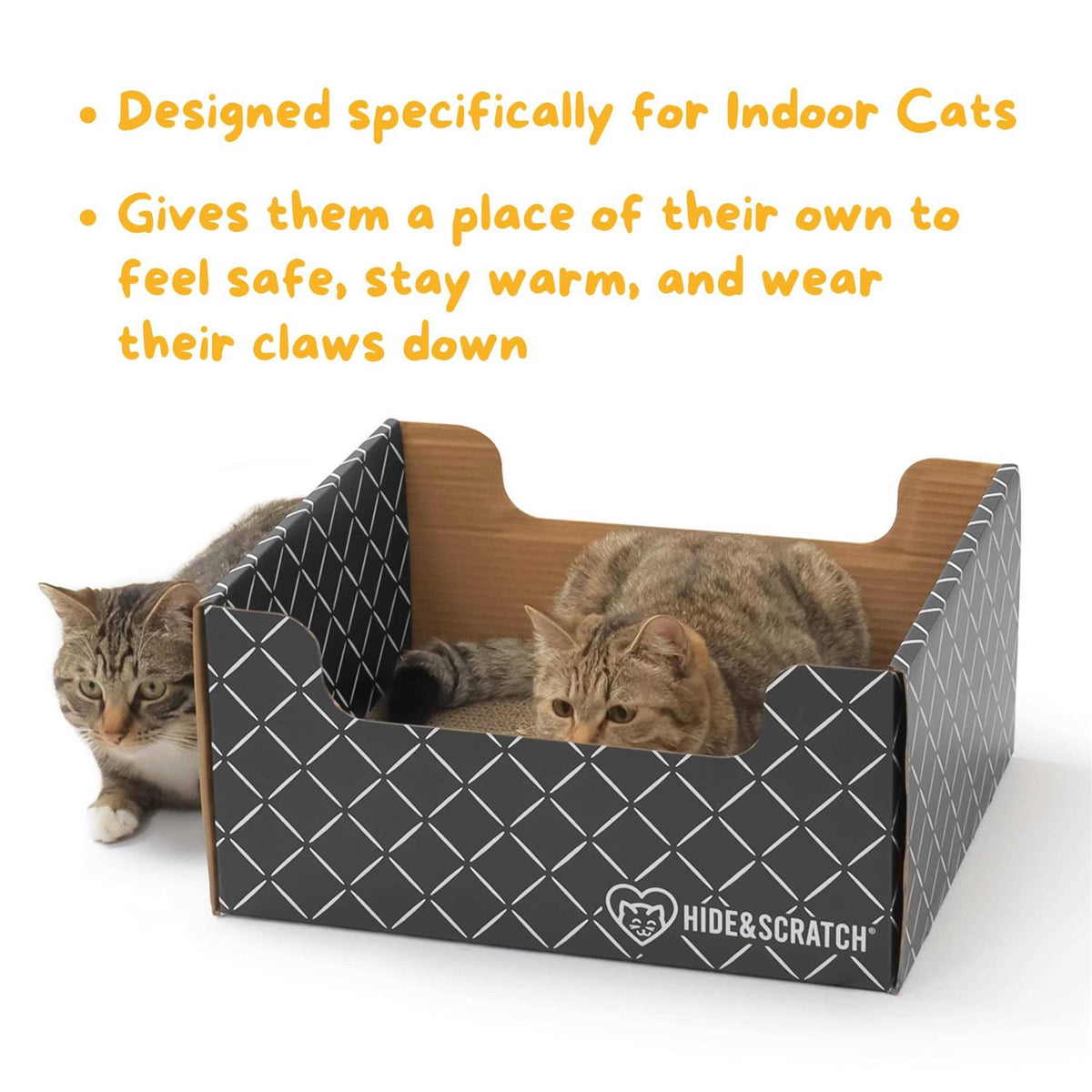 Extra-Large Heavy Duty Cardboard Cat Scratcher and Lounger Box H78037