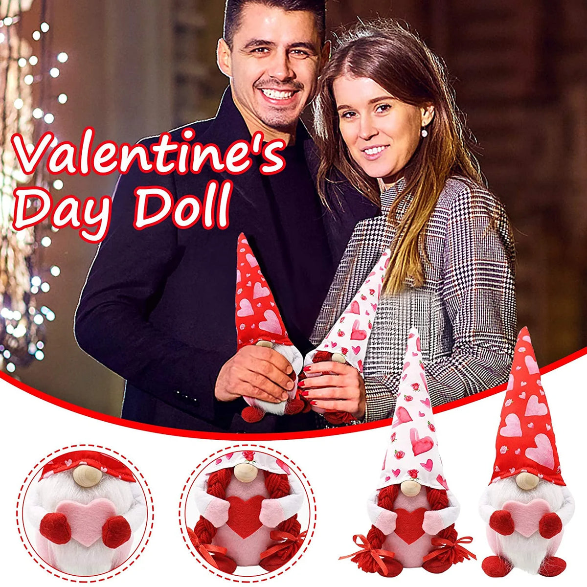 Valentine's Day Gnomes Plush Decorations A561