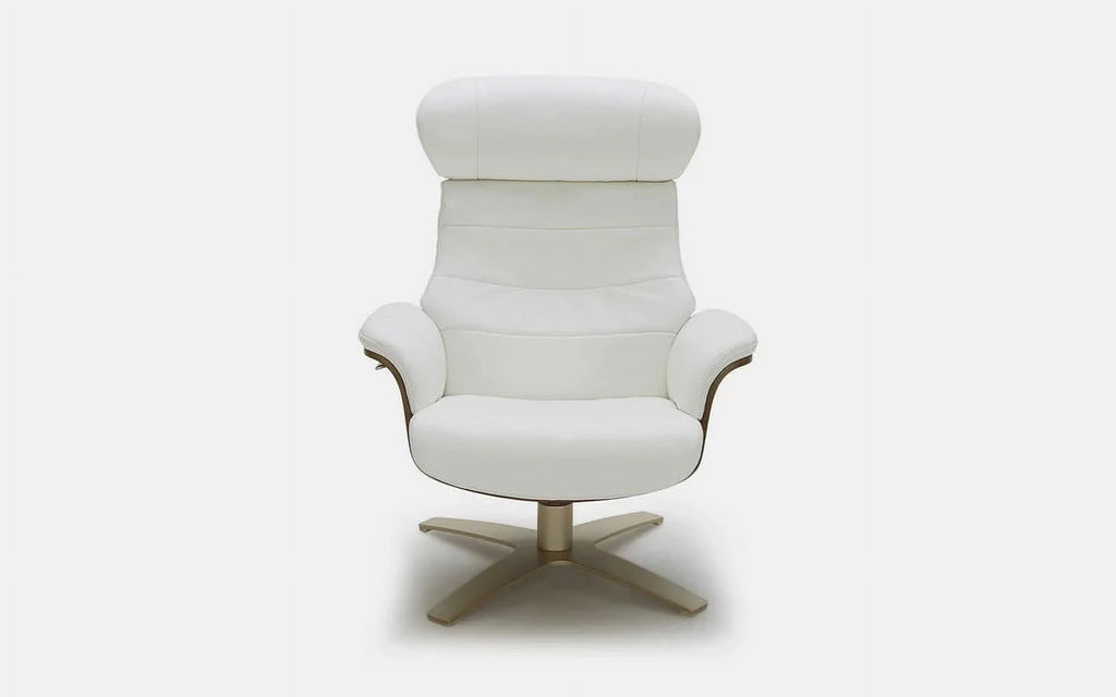White Top Grain Italian Leather Chair E2650