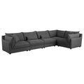 Barely Black Upholstered Fabric 6-Piece Modular Sectional I22067