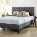 Queen Upholstered Platform Bed Frame Y904