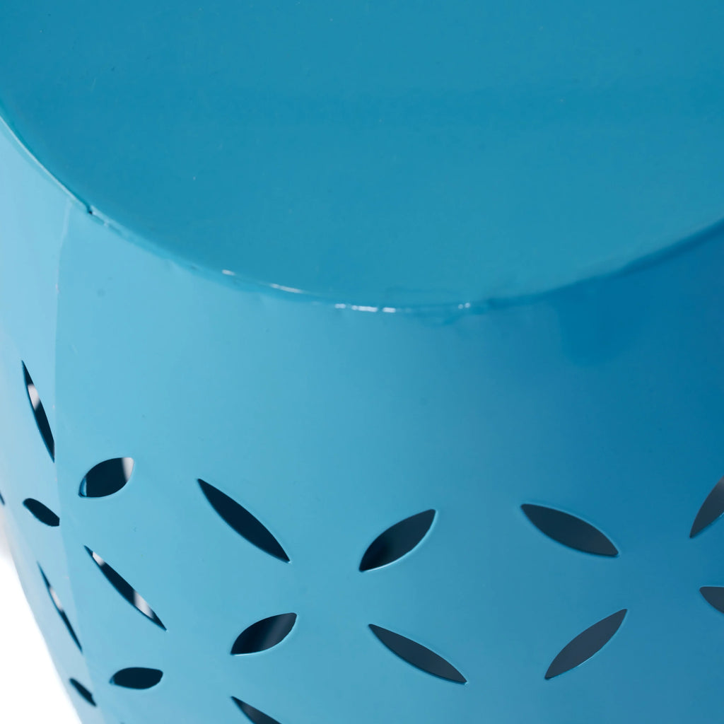 Blue Metal Side Table T3487