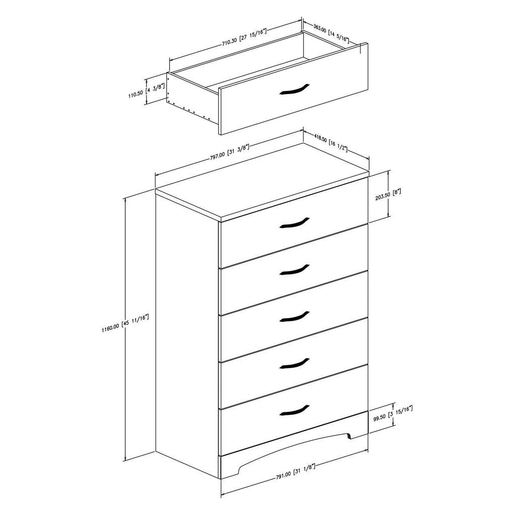 5 Drawer Chest P973