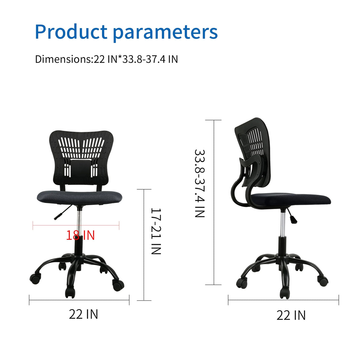 Modern Grey Ergonomic Office and Home Chair H138872