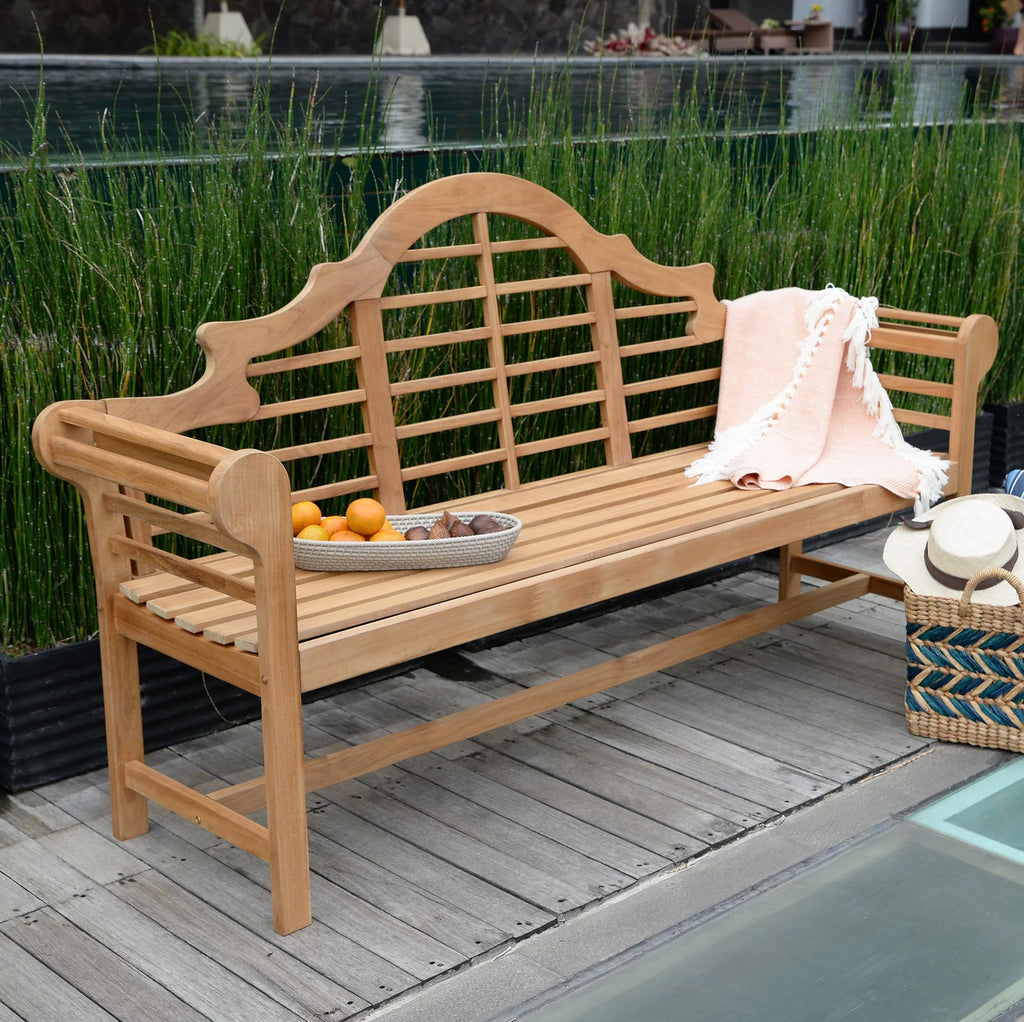 Brown Teak Outdoor Bench G6142