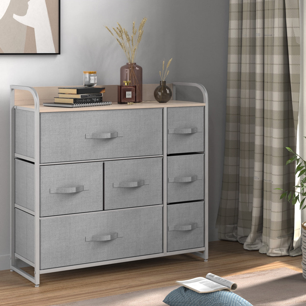 7 Drawer Fabric Storage Dresser V538