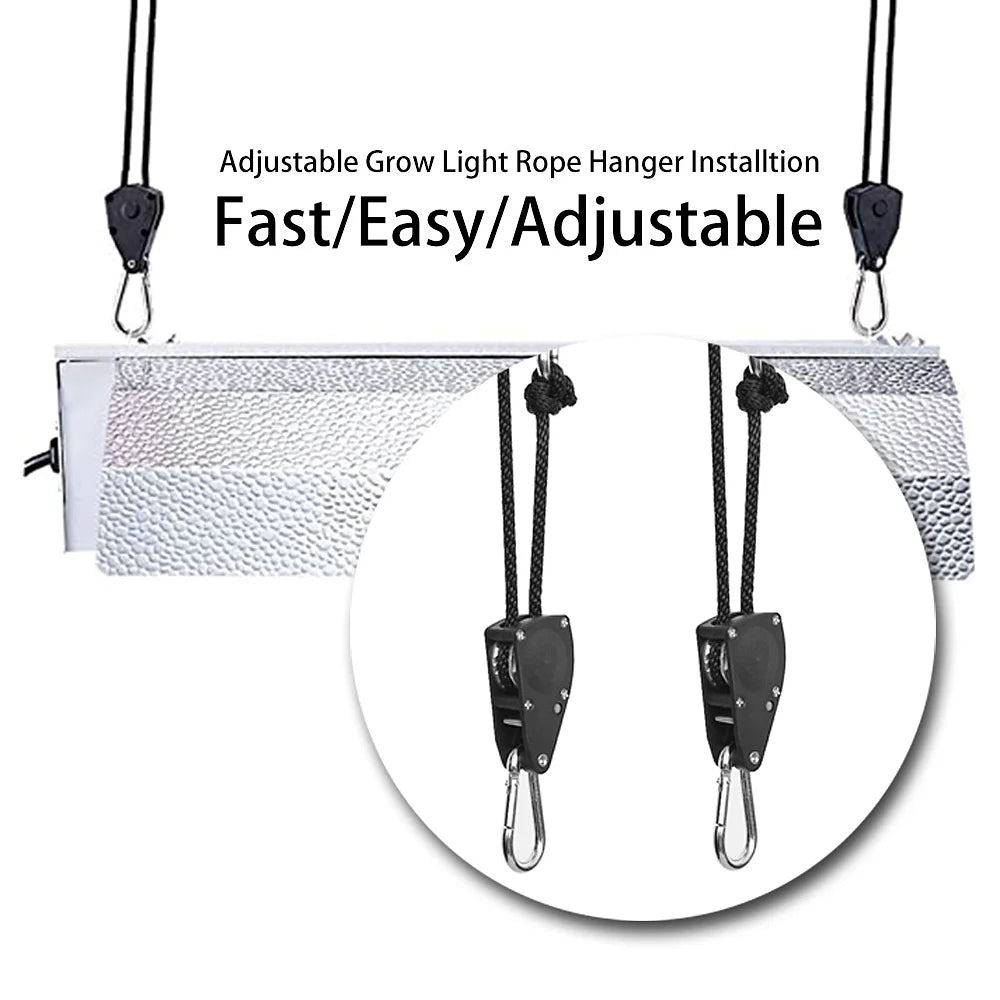 16pcs Heavy Duty Adjustable Lifting Pulley Rope Clip Hanger R4220