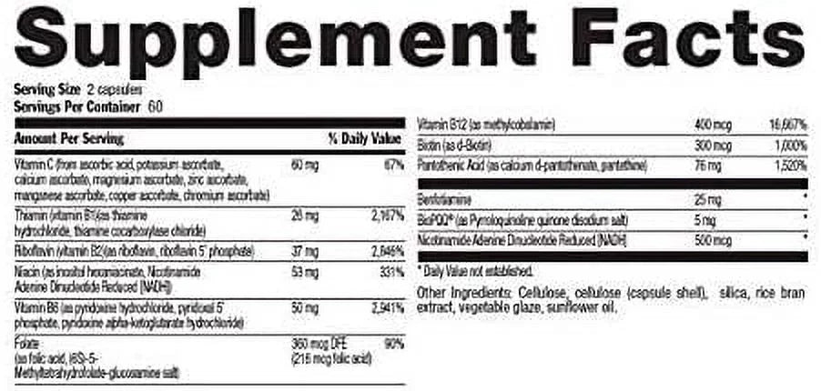 120 Vegetarian Capsules Coenzyme B-Complex E748245