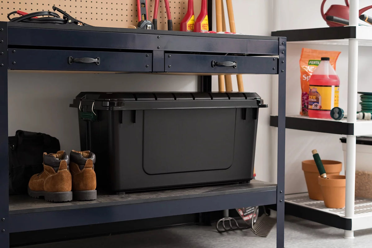 82 Quart Black Storage Box G37386