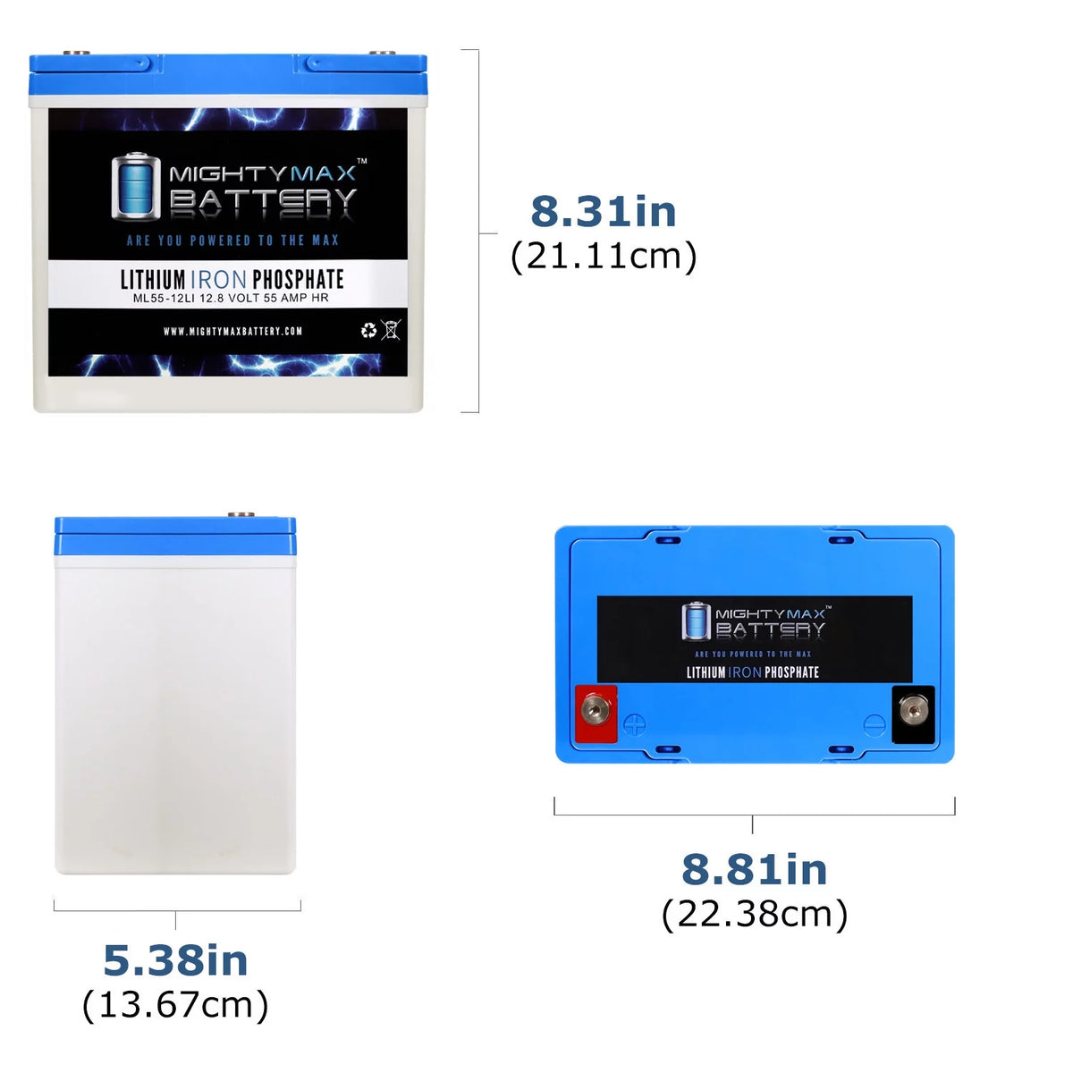 12V 55AH Lithium Replacement Battery F2933