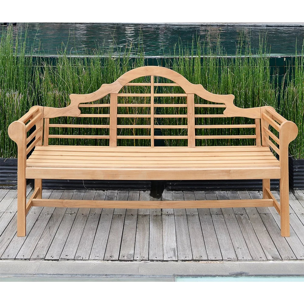 Brown Teak Outdoor Bench G6142