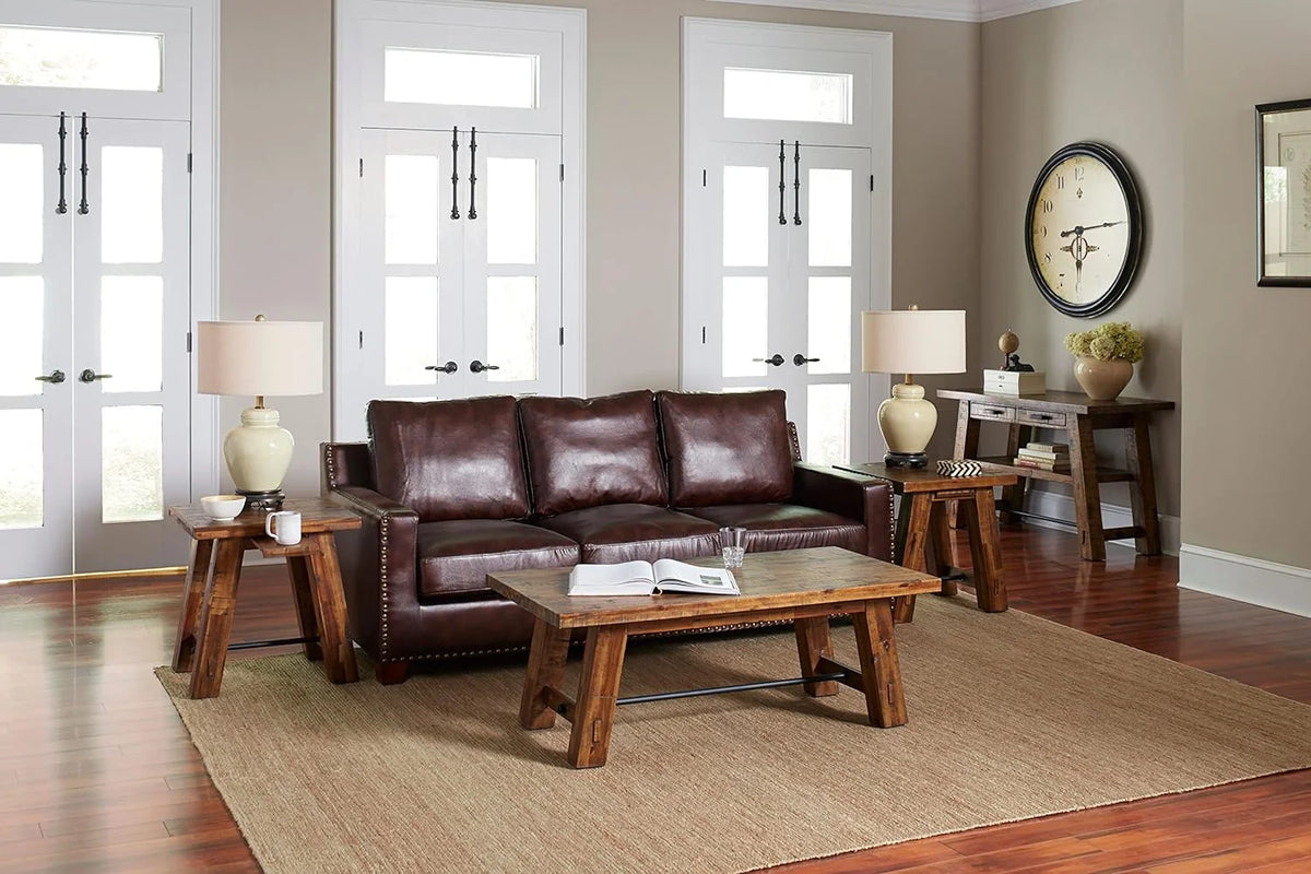 Rustic Industrial Acacia Coffee Table With Storage J70650