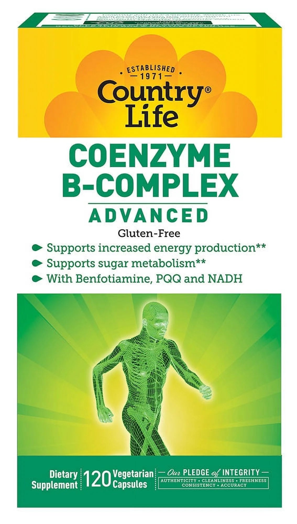 120 Vegetarian Capsules Coenzyme B-Complex E748245